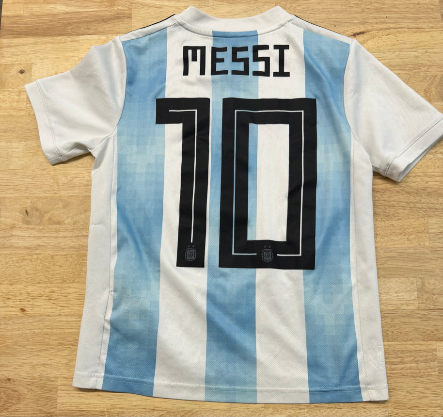 Adidas Messi Jersey – 11–12Y | White & Blue #10