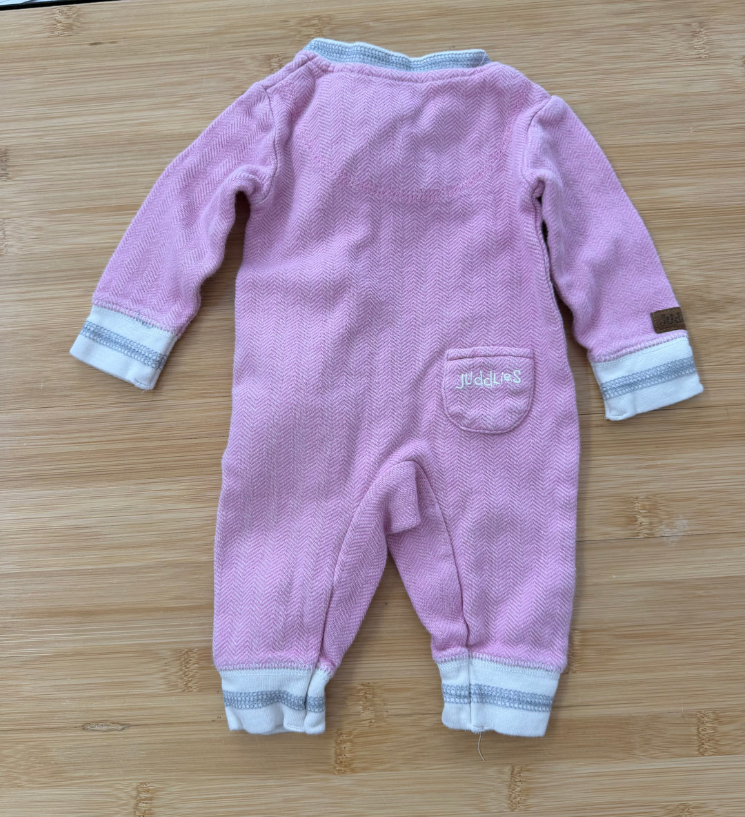 Juddlies Pink Hatch Footless Sleeper – Newborn | Two-Way Zip