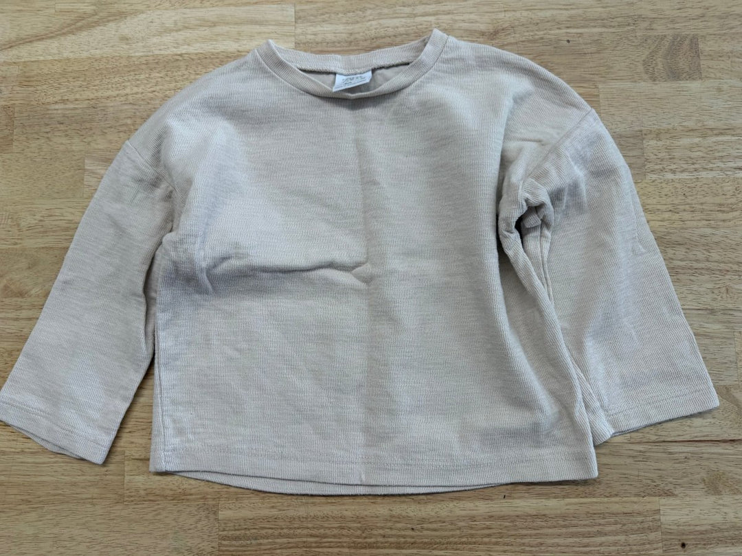 Zara Shirt – 2/3Y | Beige Oversized - Nest and Sprout - Consignment