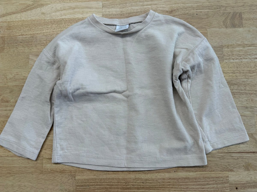 Zara Shirt – 2/3Y | Beige Oversized - Nest and Sprout - Consignment