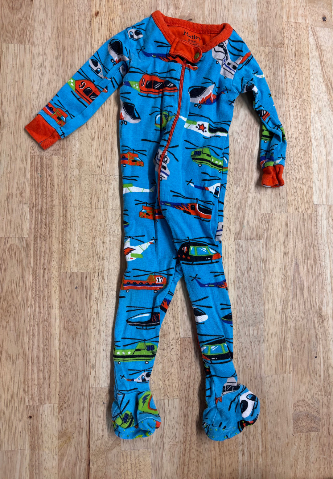 Hatley Sleeper – 6–12M Helicopter Print