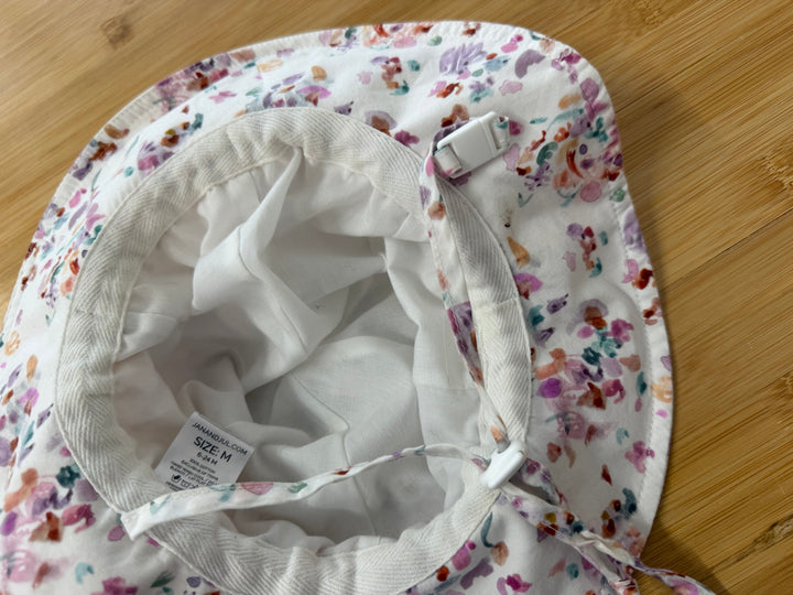 Jan & Jul Floral Bucket Hat – M (6–24M) | Great Condition