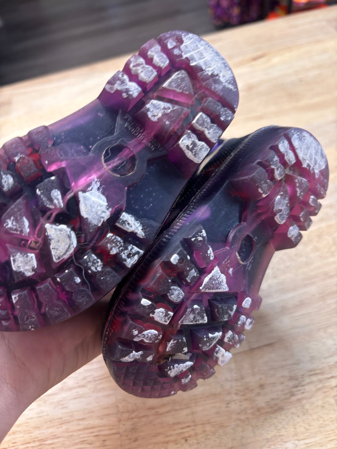 Details Purple Rain Boots Size 8