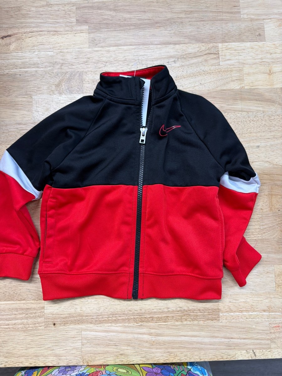 Nike Track Jacket – 24M | Red & Black - Nest and Sprout-Consignment