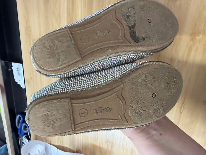 Link Sequin Sparkle Flats – Youth 1 | Play - Nest and Sprout-Consignment
