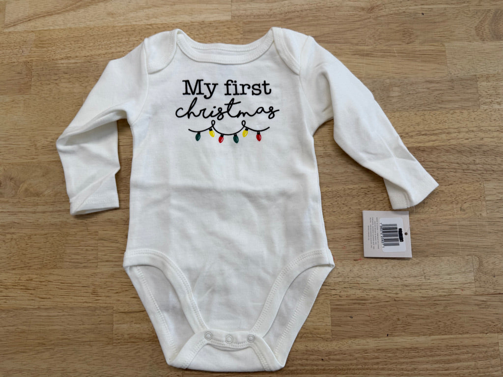 The Littlest “My First Christmas” Bodysuit | Size 3–6M NWT