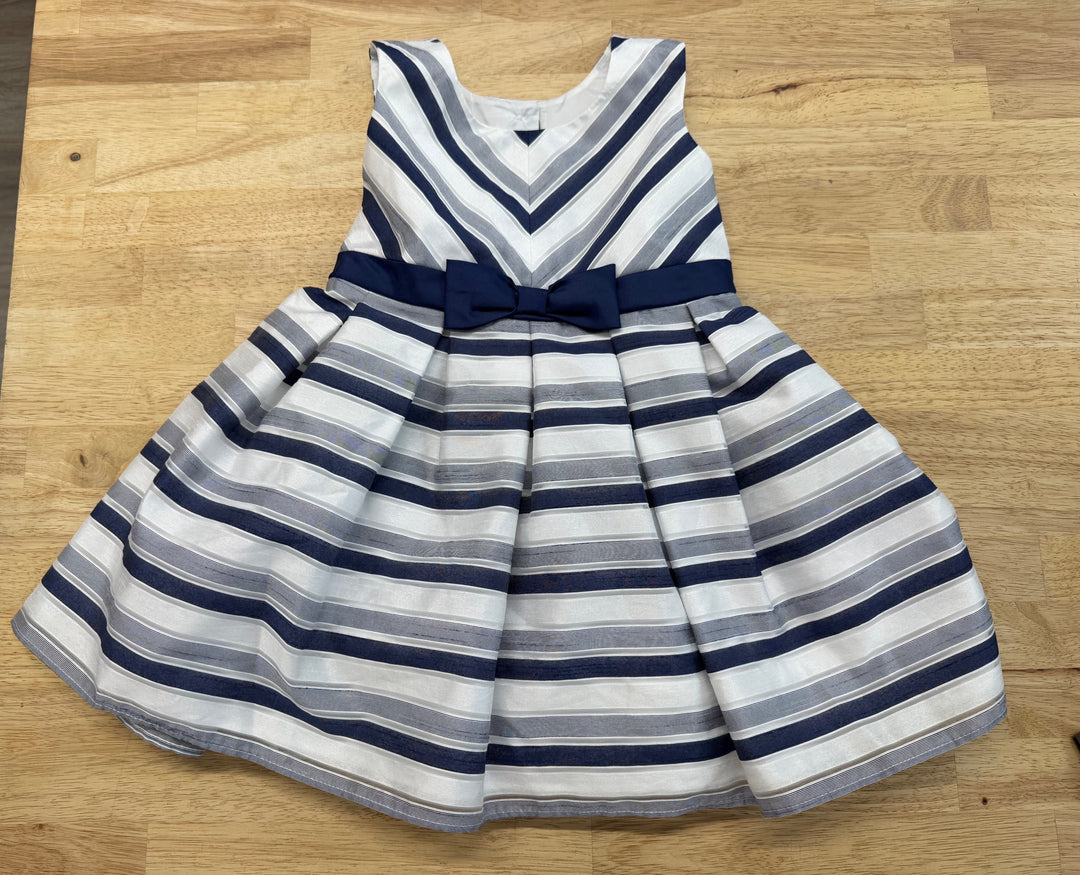 Jona Michelle Dress – 3 | Blue & Silver Stripe