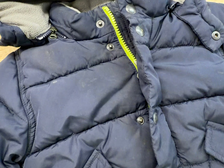 Baby Gap Snow Skirt Puffer Jacket – 18–24M | Navy Fleece Lined | Play