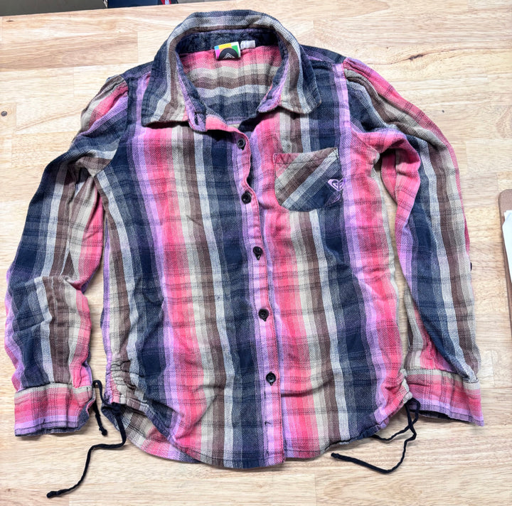 Roxy Plaid Button-Up Shirt – Medium