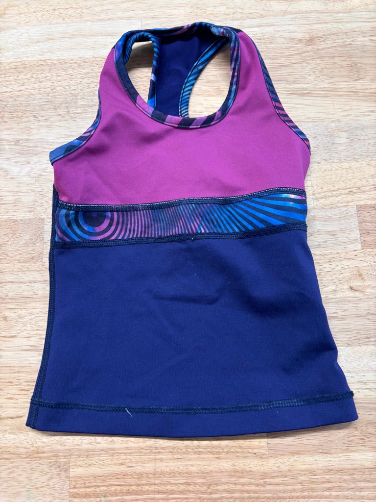 Triple Flip Youth 4 Racerback Tank - Purple/Black - Nest and Sprout - Consignment