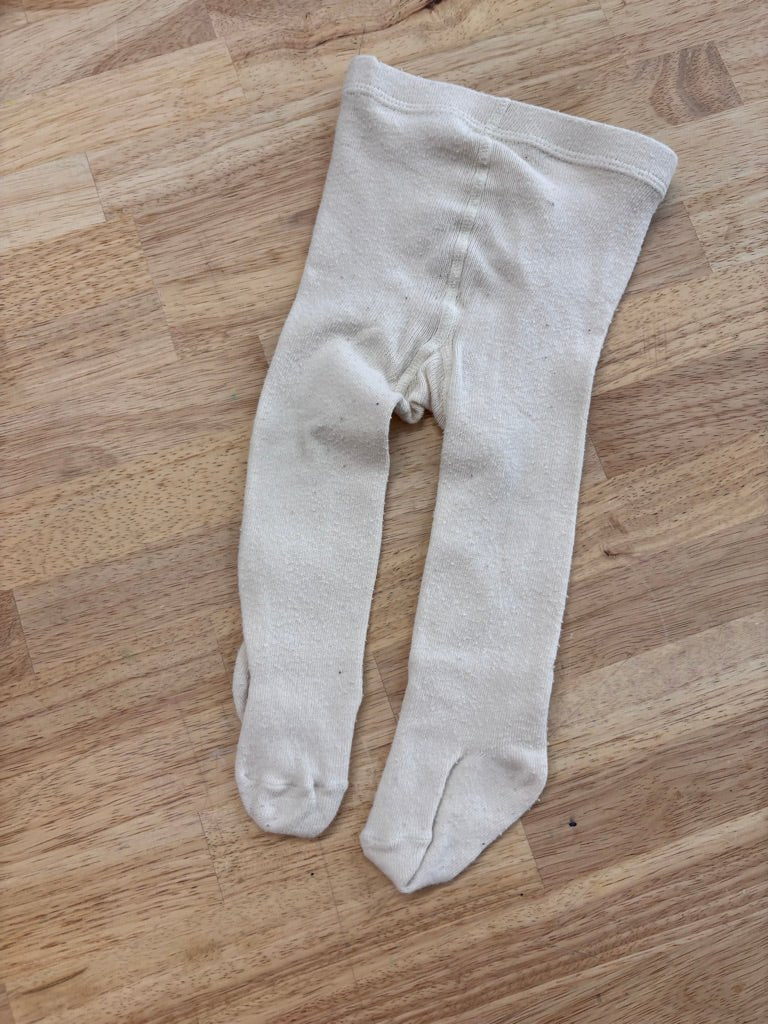 Zara 1 - 6 Month Cream Tights - Nest and Sprout - Consignment