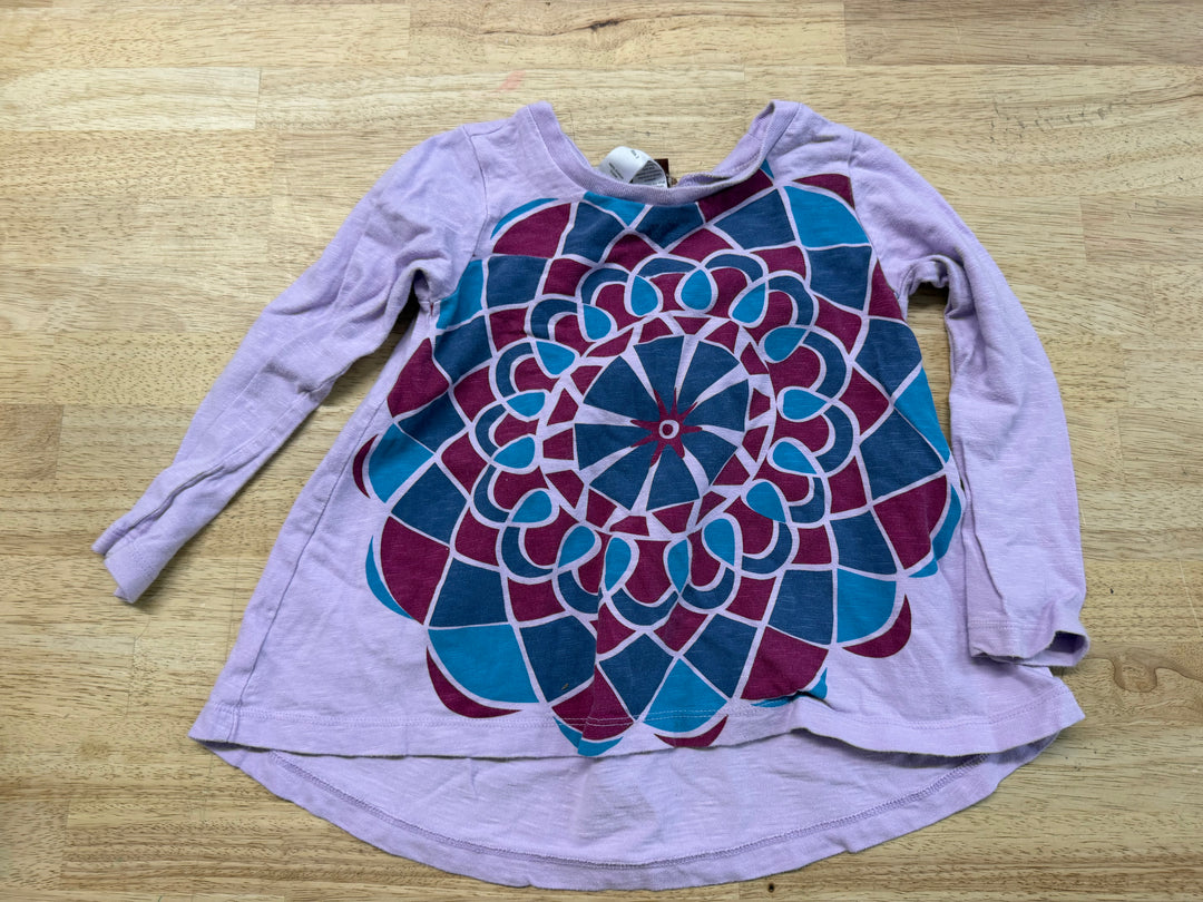 Tea Collection Shirt – 3 | Purple | Blue and Burgundy Geometric Print