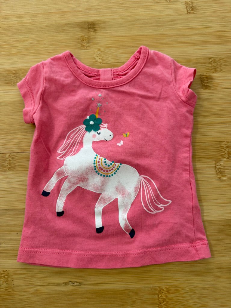 Carter's Unicorn Cap Sleeve Top – 3M | Pink - Nest and Sprout-Consignment