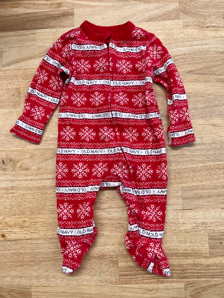 Old Navy 0–3M Holiday Zip Sleepers – 2 Available