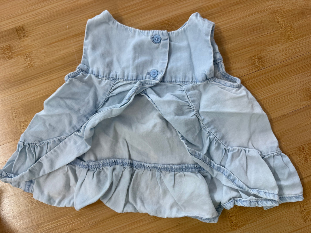 Baby B'Gosh Light Denim Peplum Sleeveless Top – 18M | Excellent