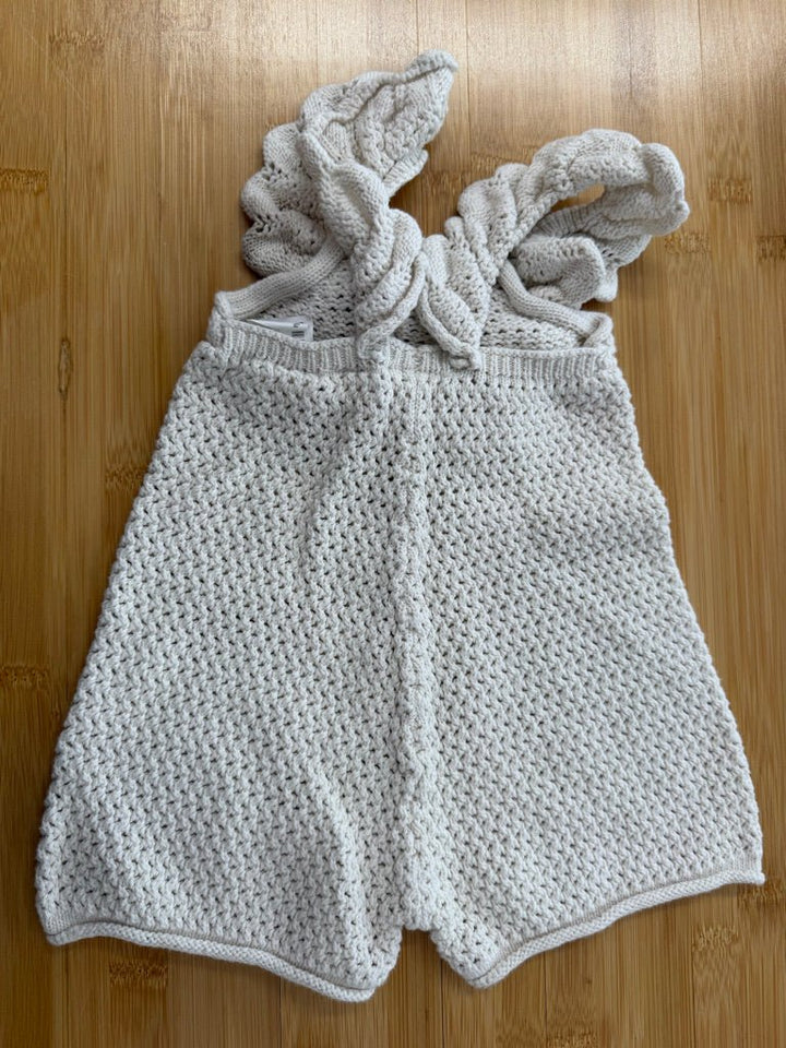 Zara Knit Romper – 2Y | Cream Short - Nest and Sprout-Consignment