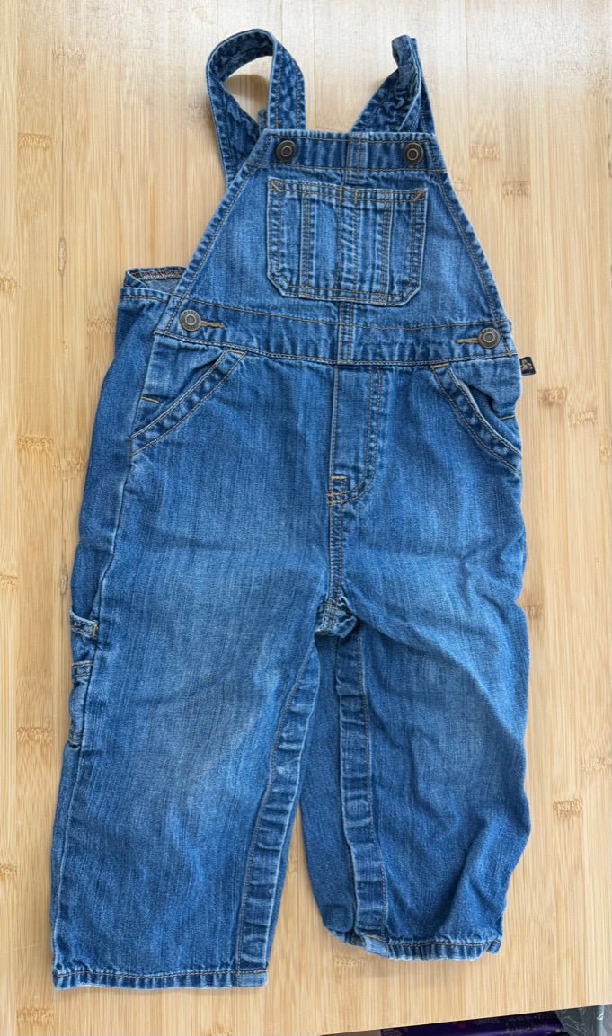 Gap Snap Strap Overalls – 18–24M | 100% Cotton Vintage Spring 2013 - Nest and Sprout-Consignment