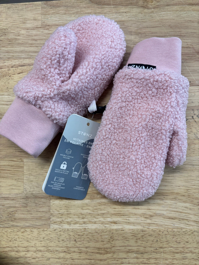 Stonz Fleece Mitts | Pink 5-8 years NWT