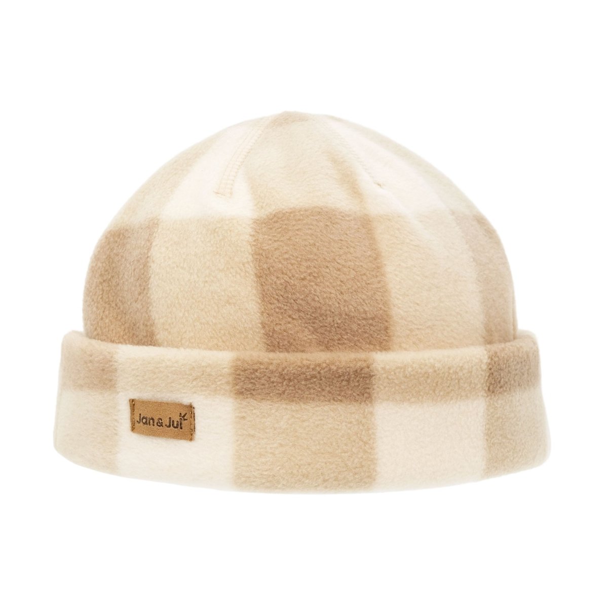 Jan & Jul Fleece Beanie – Brown Plaid - Nest and Sprout-Jan & Jul
