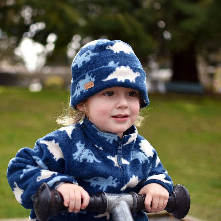 Jan & Jul Fleece Beanie – Dino Parade - Nest and Sprout-Jan & Jul