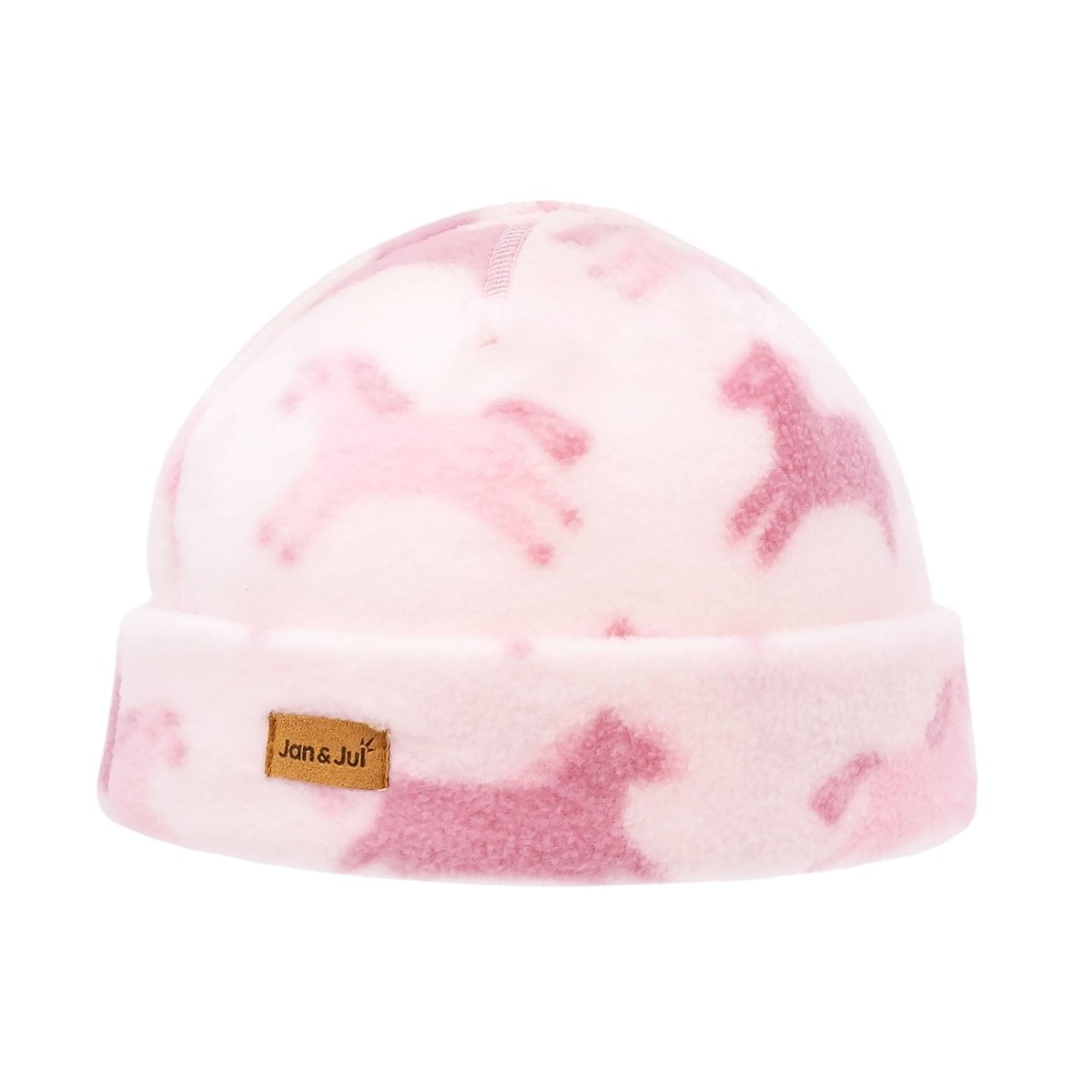 Jan & Jul Fleece Beanie – Pink Ponies - Nest and Sprout-Jan & Jul