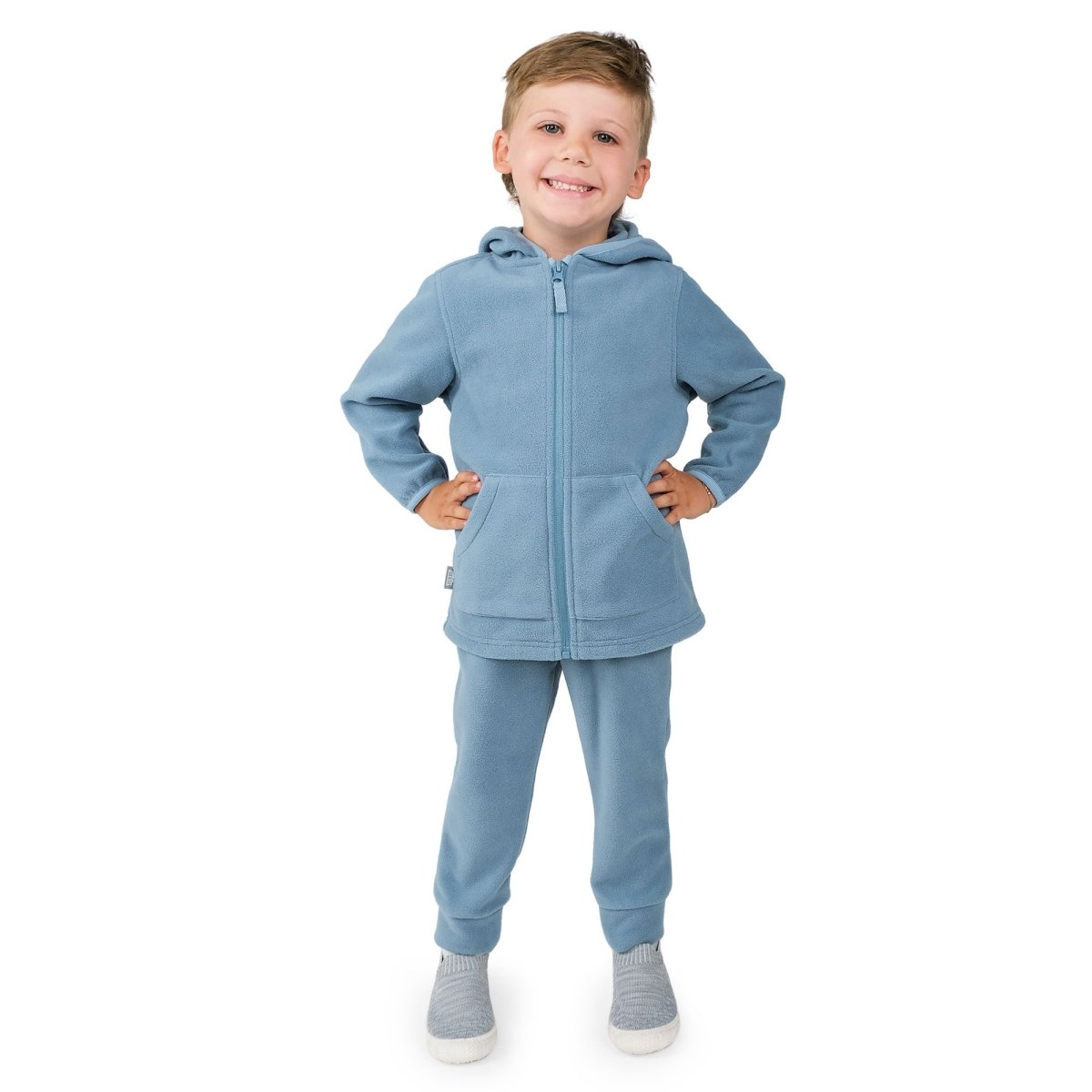 Fleece Jacket | Stormy Blue - Nest and Sprout - Jan & Jul