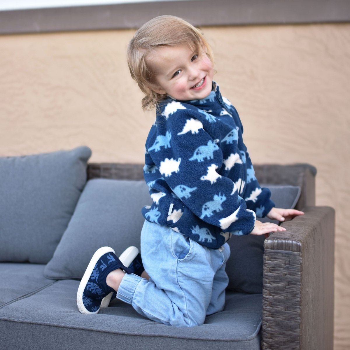 Jan & Jul Cozy Fleece Jacket – Dino Parade - Nest and Sprout-Jan & Jul
