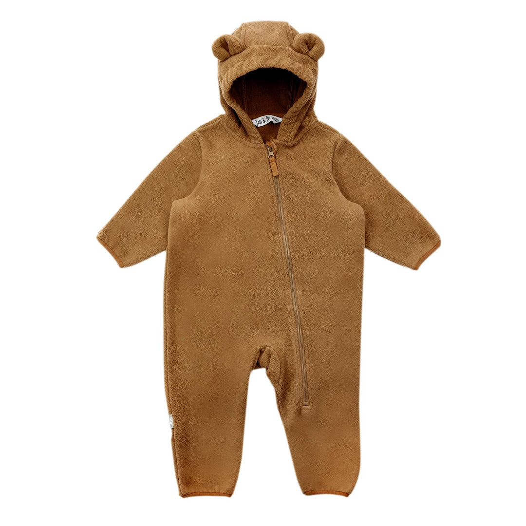Jan & Jul Fleece Suit | Baby Outerwear Flat lay of brown
