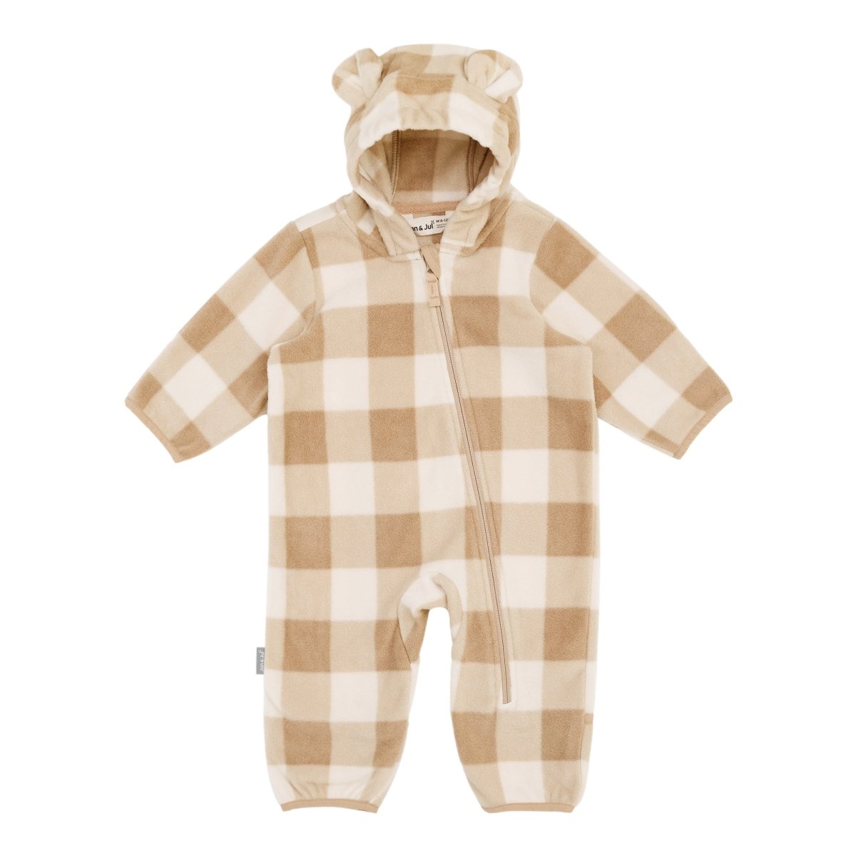 Jan & Jul Fleece Suit – Brown Plaid - Nest and Sprout-Jan & Jul