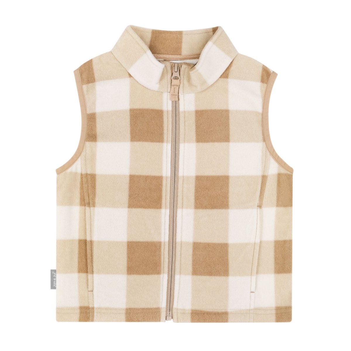 Jan & Jul Fleece Vest – Brown Plaid - Nest and Sprout-Jan & Jul