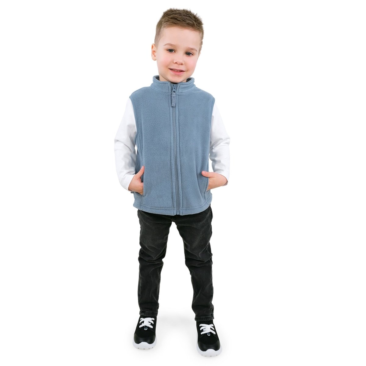 Jan & Jul Fleece Vest – Stormy Blue - Nest and Sprout-Jan & Jul