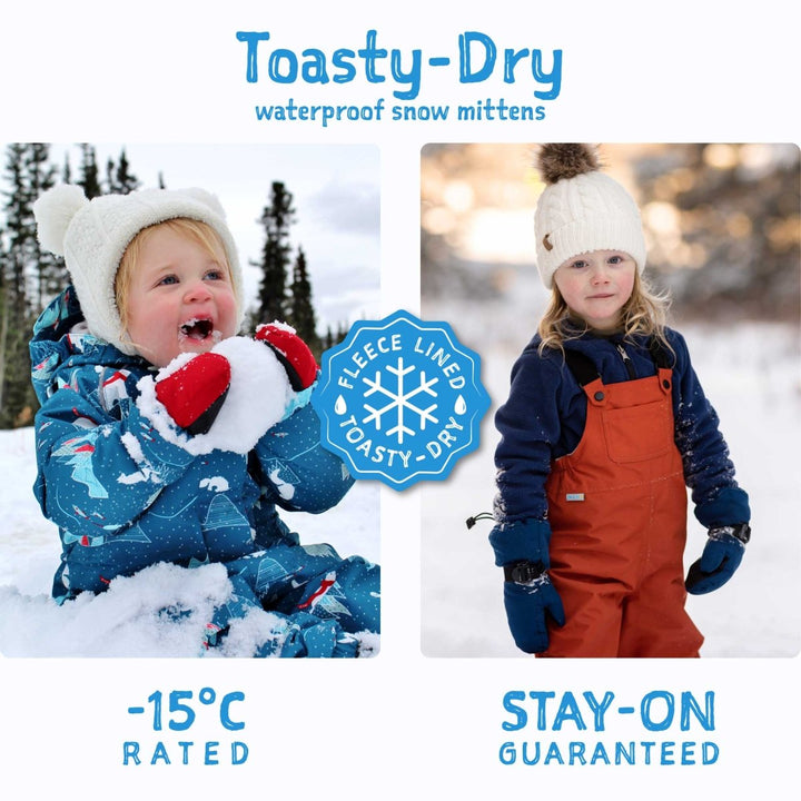 Jan & Jul Toasty-Dry Waterproof Snow Mittens – Dark Spruce - Nest and Sprout-Jan & Jul