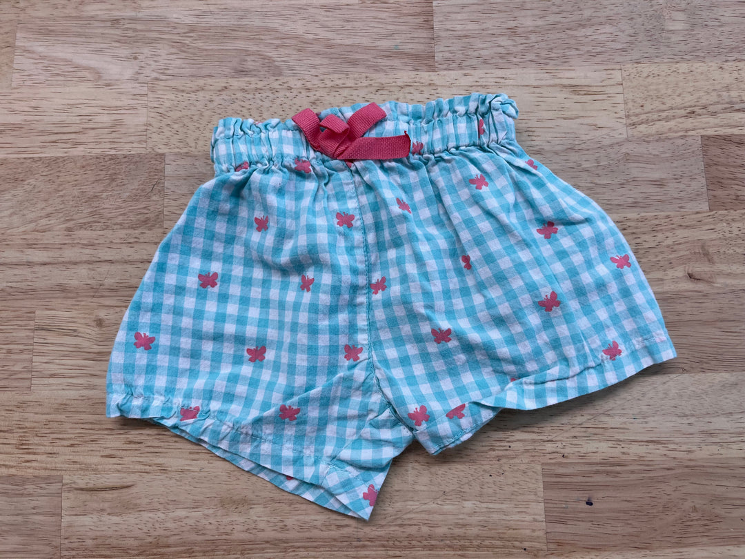 Hatley 3-6M Gingham Blue Shorts