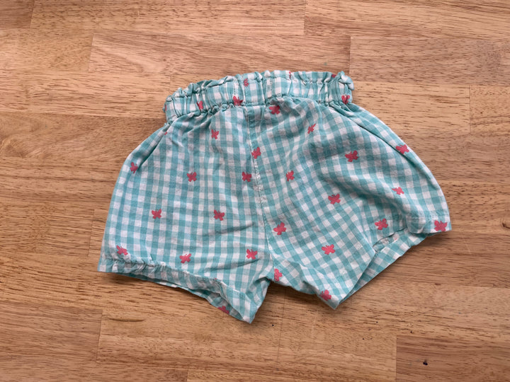 Hatley 3-6M Gingham Blue Shorts