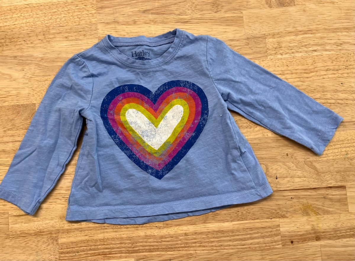 Hatley 12 - 18M Blue Shirt with Heart - Nest and Sprout - Consignment