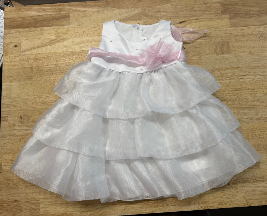 Good Girl USA White Tulle Flower Girl Dress (Large, Est. Size 18m