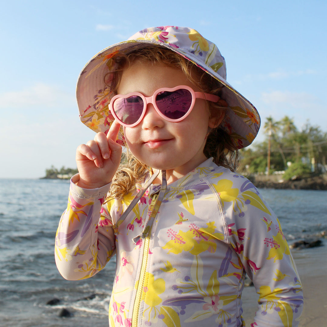Kids Heart Sunglasses | Peachy Pink