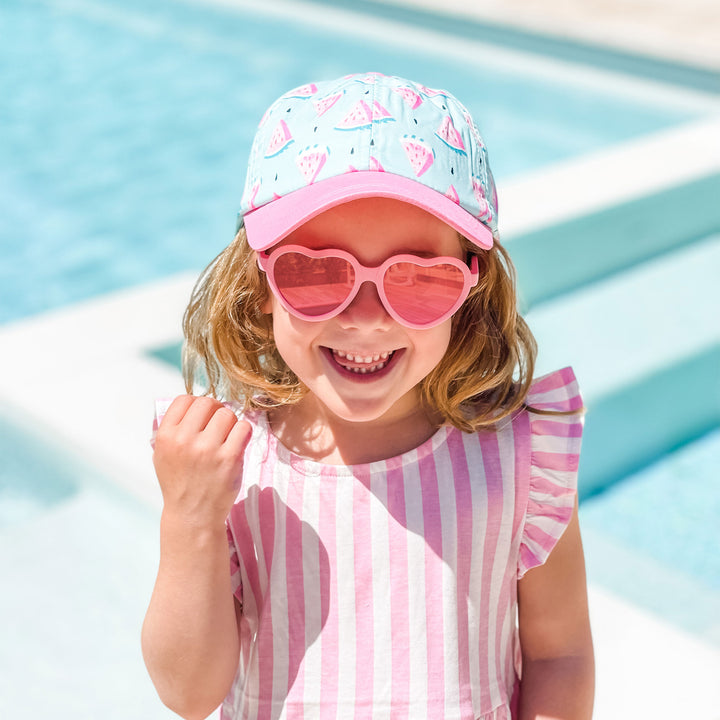 Kids Heart Sunglasses | Peachy Pink