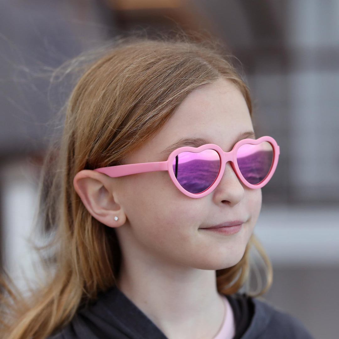Kids Polarized Heart Sunglasses