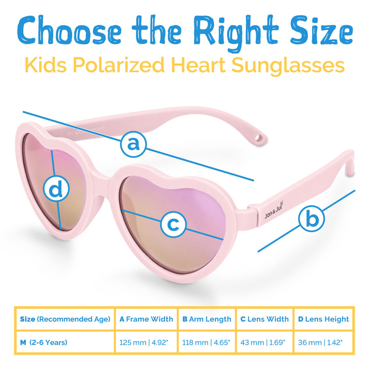 Kids Heart Sunglasses | Soft Pink