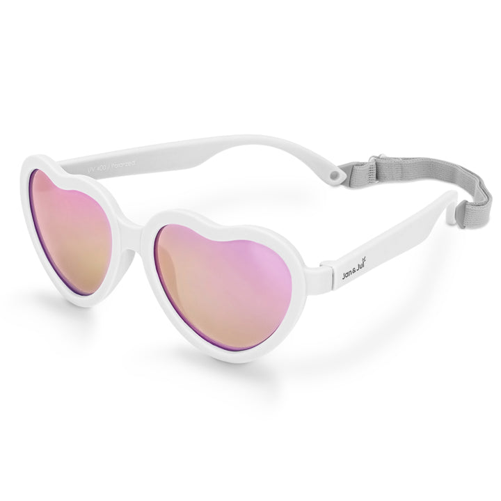 Kids Heart Sunglasses | White