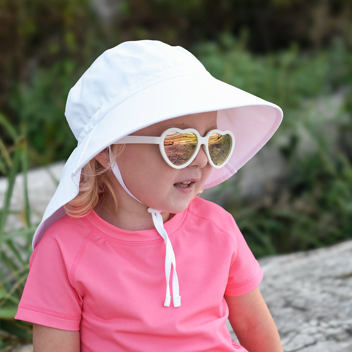 Kids Heart Sunglasses | White