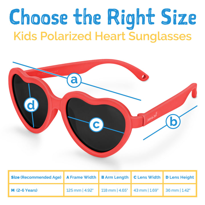 Kids Heart Sunglasses | Nautical Red