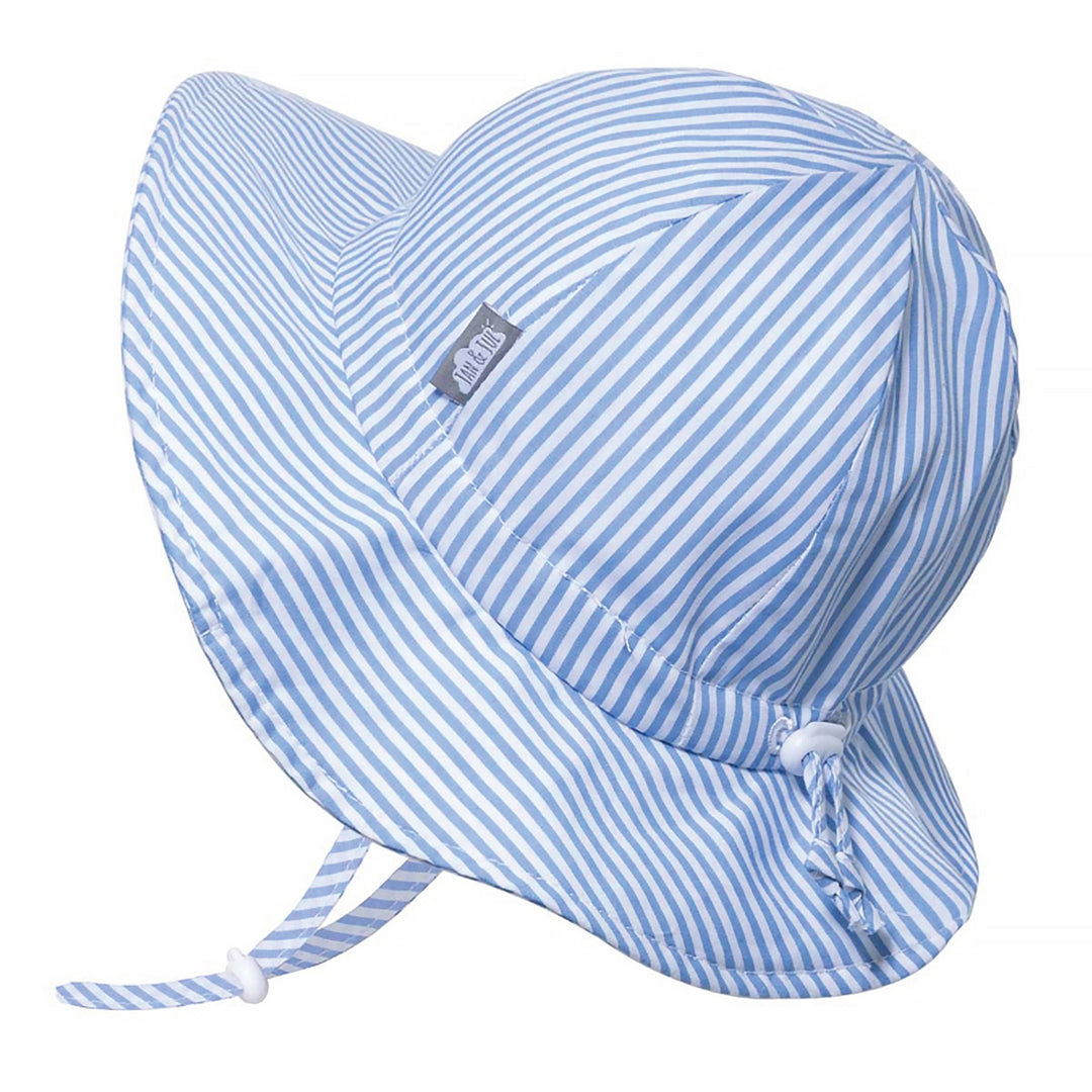 Jan & Jul Cotton Floppy Hat in Blue Stripoes