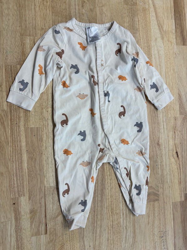 H&M Dinosaur Cream Romper | Size 6–9M