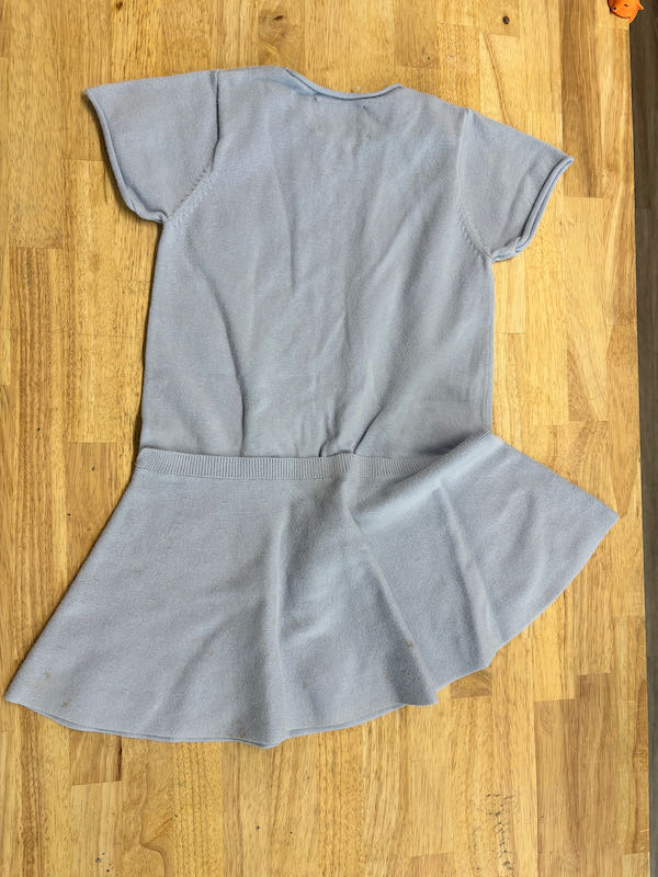 Zara Knit Blue Drop-Waist Dress | Size 6 play