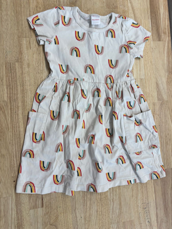 Hanna Andersson Rainbow Dress Cream | Size 6/7 PLAY