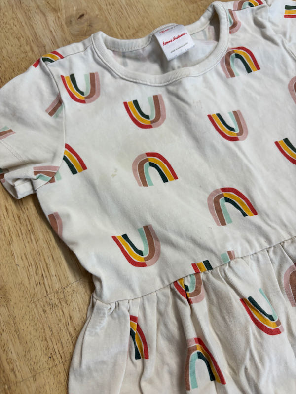 Hanna Andersson Rainbow Dress Cream | Size 6/7 PLAY