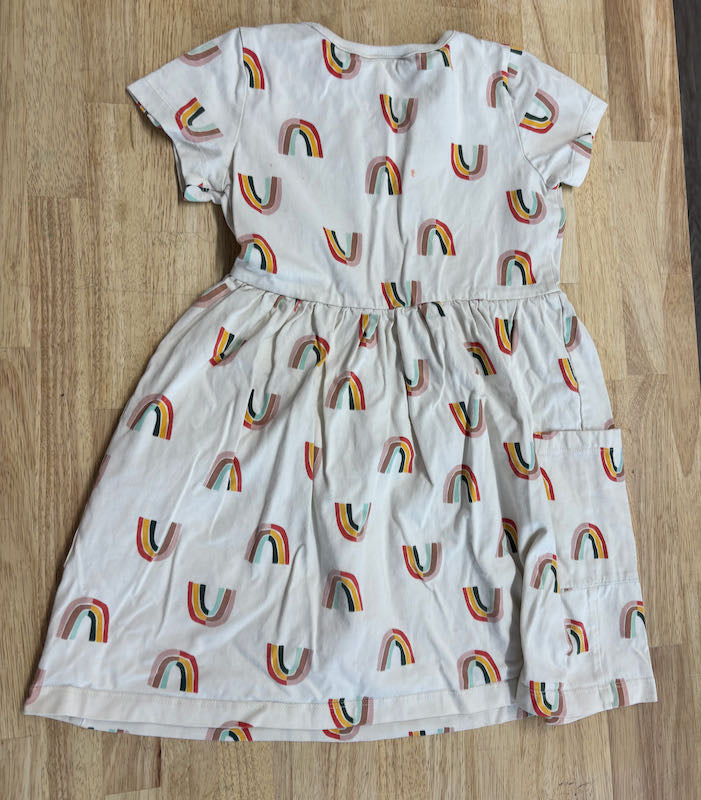 Hanna Andersson Rainbow Dress Cream | Size 6/7 PLAY