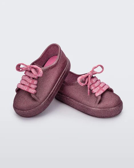 Mini Melissa Hip M Lover Jelly Sneaker | Glitter Pink FINAL SALE - Nest and Sprout - Mini Melissa